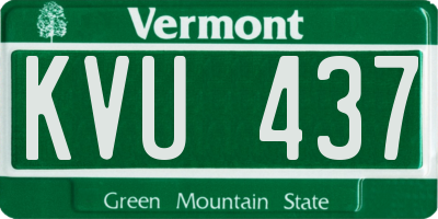 VT license plate KVU437