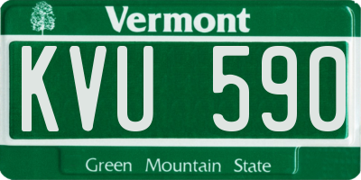 VT license plate KVU590
