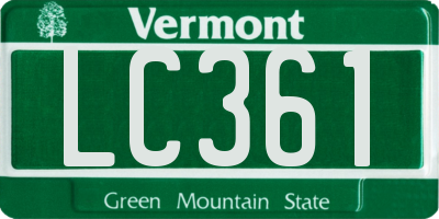 VT license plate LC361