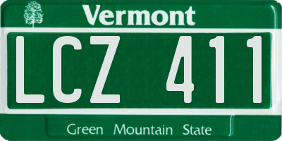 VT license plate LCZ411