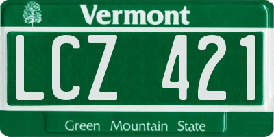 VT license plate LCZ421