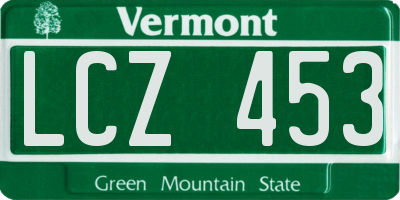 VT license plate LCZ453