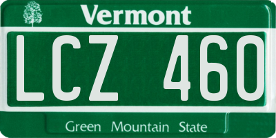 VT license plate LCZ460