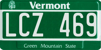 VT license plate LCZ469