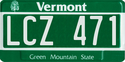 VT license plate LCZ471