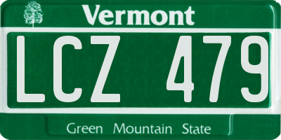VT license plate LCZ479