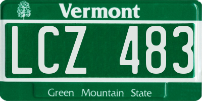 VT license plate LCZ483