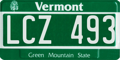 VT license plate LCZ493