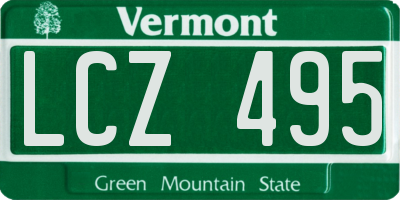 VT license plate LCZ495