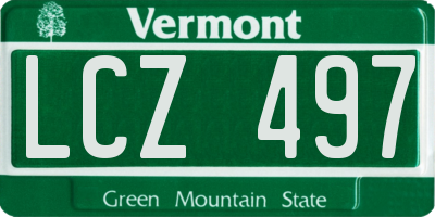 VT license plate LCZ497