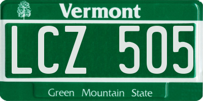 VT license plate LCZ505