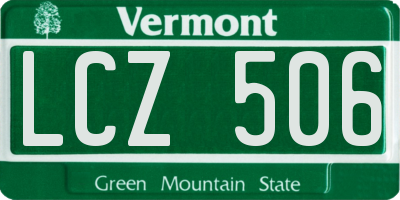 VT license plate LCZ506