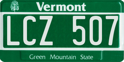 VT license plate LCZ507