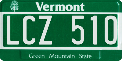 VT license plate LCZ510