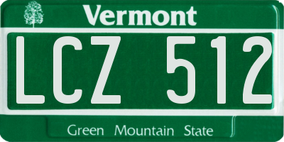 VT license plate LCZ512