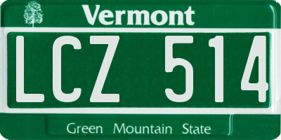 VT license plate LCZ514