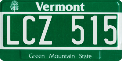 VT license plate LCZ515