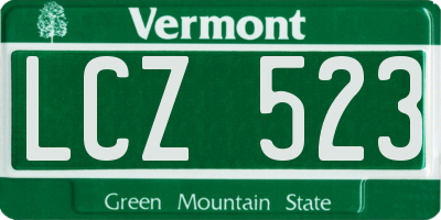 VT license plate LCZ523