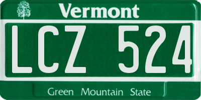 VT license plate LCZ524