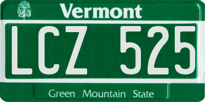 VT license plate LCZ525