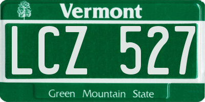 VT license plate LCZ527