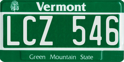 VT license plate LCZ546