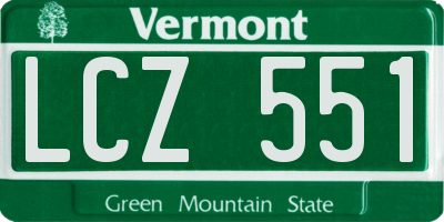 VT license plate LCZ551