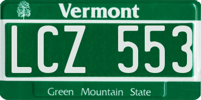 VT license plate LCZ553