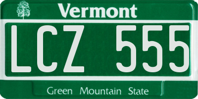 VT license plate LCZ555