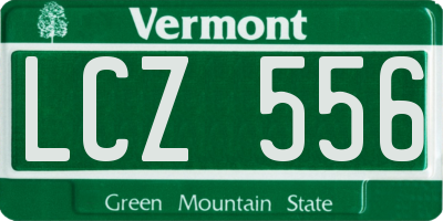 VT license plate LCZ556