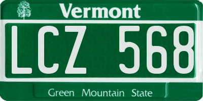 VT license plate LCZ568