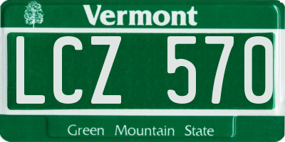 VT license plate LCZ570