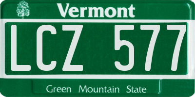 VT license plate LCZ577