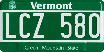 VT license plate LCZ580