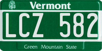 VT license plate LCZ582