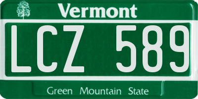 VT license plate LCZ589