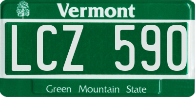 VT license plate LCZ590