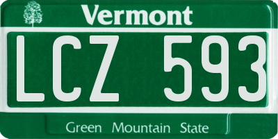 VT license plate LCZ593