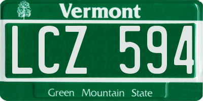 VT license plate LCZ594