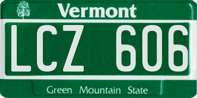 VT license plate LCZ606