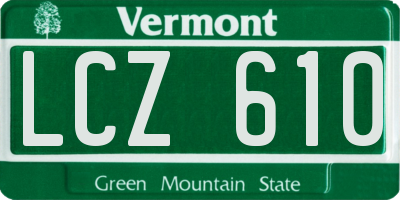 VT license plate LCZ610