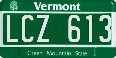 VT license plate LCZ613