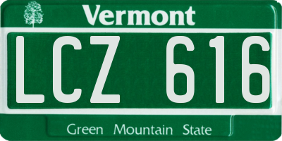 VT license plate LCZ616