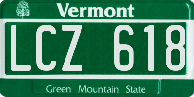 VT license plate LCZ618