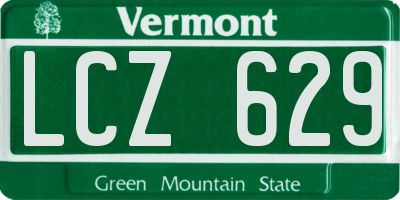 VT license plate LCZ629