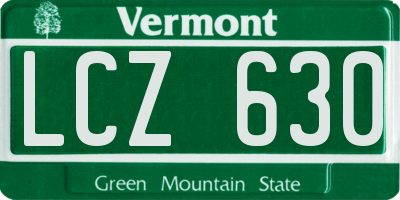 VT license plate LCZ630