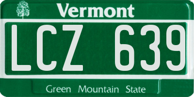 VT license plate LCZ639