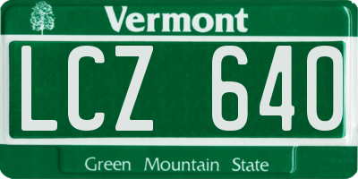 VT license plate LCZ640