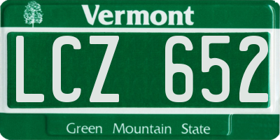 VT license plate LCZ652