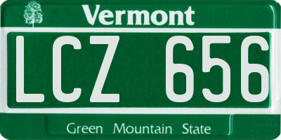 VT license plate LCZ656
